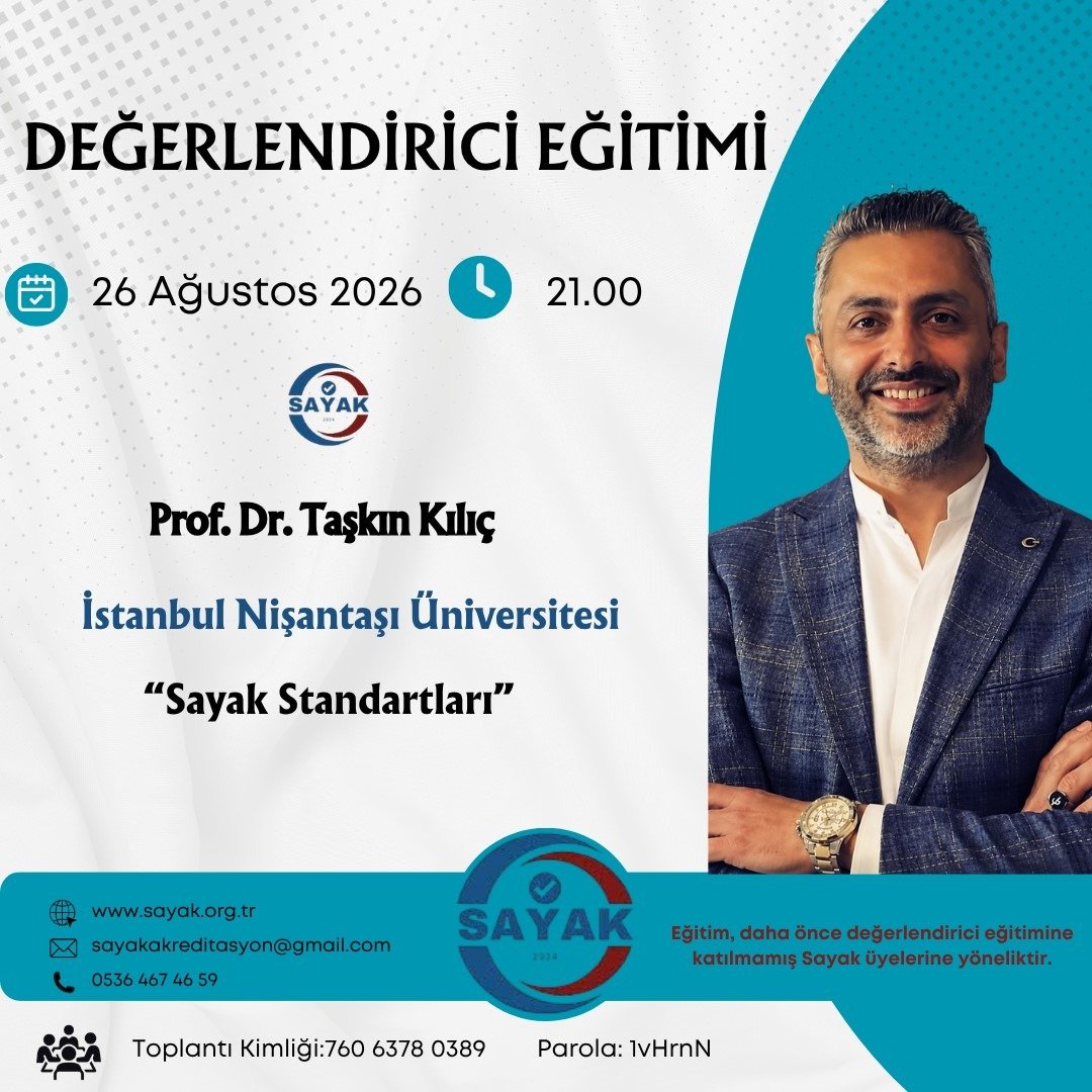 26.08.2026 Tarihli Değerlendirici Eğitimi Duyurusu